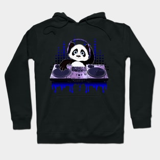 Cool Panda DJing Scratching by Basement Mastermind Hoodie